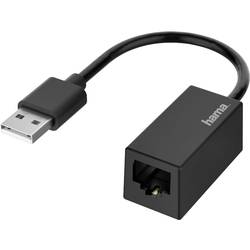 Hama Hama - Netzwerkadapter - USB2.0 - 10/100 Ethernet x 1 - Schwarz (00200324) síťový adaptér 10 / 100 MBit/s LAN (až 100 Mbit/s), USB 2.0