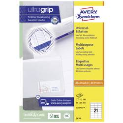 Avery-Zweckform 3670 univerzální etikety 64 x 36 mm papír bílá 2100 ks trvalé laserová tiskárna, barevná laserová tiskárna