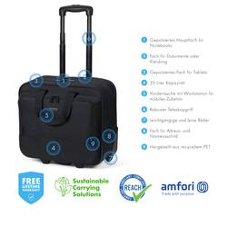 Dicota kufřík na kolečkách pro notebooky Laptop Roller Top Traveller Eco BASE Max. velikost: 40,6 cm (16) černá