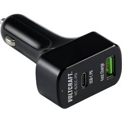 VOLTCRAFT CAS-63 USB nabíječka, USB Power Delivery (USB-PD) , 1x USB A , 1x USB-C®, 63 W, Dodávka energie, černá
