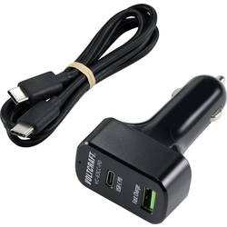 VOLTCRAFT CAS-63 USB nabíječka, USB Power Delivery (USB-PD) , 1x USB A , 1x USB-C®, 63 W, Dodávka energie, černá