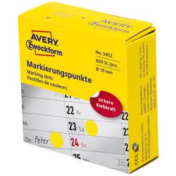 Avery-Zweckform 3852 popisovače etiket Ø 10 mm žlutá 800 ks trvalé papír