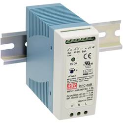 MW Mean Well DRC-60A síťový zdroj na DIN lištu, 13.8 V/DC, 2.8 A, 59 W, výstupy 2 x