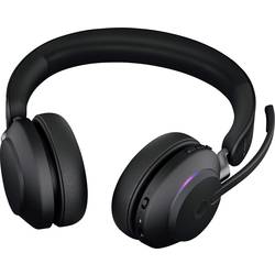 Jabra Evolve2 65 MS telefon Headset otevřená (On Ear) Bluetooth® stereo černá regulace hlasitosti, Indikátor nabití, Vypnutí zvuku mikrofonu