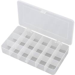 TRU COMPONENTS E-107 krabička na malé součástky (d x š x v) 210 x 112 x 30 mm přihrádek: 18 pevné rozčlenění Obsah 1 ks