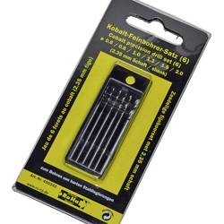 RONA 812167 HSS sada spirálových vrtáku do kovu, 6dílná, 0.6 mm, 0.8 mm, 1 mm, 1.3 mm, 1.5 mm, 2 mm, Cobalt, DIN 338, válcová stopka, 1 sada