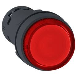 Schneider Electric XB7NW34B1 Podsvětlené tlačítko, Harmony XB7, monoblock, plast, Ø 22 mm, červená, integrovaná LED, 24 v ACDC, 1S, šroubové svorky osvětlené