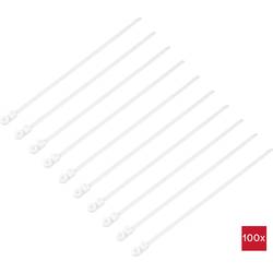 TRU COMPONENTS TC-12814168, stahovací pásky, 7.6 mm, 400 mm, přírodní, se šroubovacím soklem, chemická odolnost, 100 ks