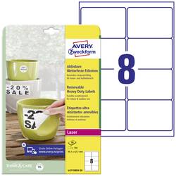 Avery-Zweckform L4715REV-20 99.1 x 67.7 mm fólie bílá 160 ks přemístitelné Fóliové etikety