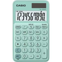 Casio SL-310UC-GN kapesní kalkulačka, displej (počet míst) 10, solární napájení, na baterii, zelená