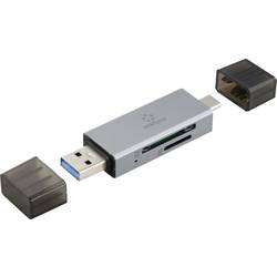 Renkforce RF-PCR-400 externí čtečka paměťových karet USB-A, USB-C® microSD, SD Space Grau