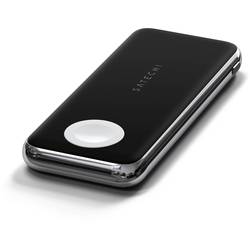 Satechi Quatro Bezdrátová powerbanka 10000 mAh, Bezdrátové nabíjení Qi, USB-A, USB-C®, černá