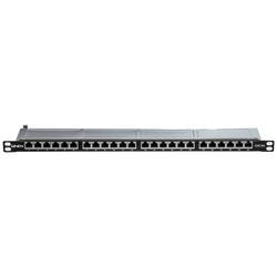 LINDY Patch-Panel 24 portů síťový patch panel 483 mm (19) CAT 6A 0.5 U černá osazený