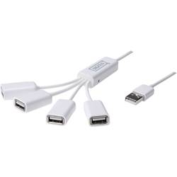 Digitus DA-70216 USB Hub 4 porty USB-A USB 2.0 480 MBit/s bílá DA-70216