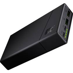 Green Cell PowerPlay20 powerbanka Li-Pol, 20000 mAh, Quick Charge, černá, Indikátor stavu