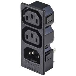 TRU COMPONENTS TC-10475852 IEC zástrčka C13/C14 C 13, 14 zásuvka, vestavná vertikální, zástrčka, vestavná rovná Počet kontaktů: 3 10 A černá 1 ks