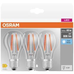 OSRAM HOMELIGHTING 4058075819535 LED Energetická třída (EEK2021) E (A - G) E27 klasická žárovka 6.5 W = 60 W neutrální bílá (Ø x v) 60 mm x 60 mm 3 ks