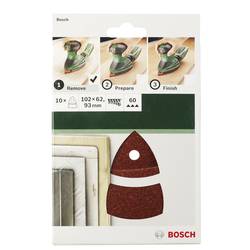 Bosch Accessories 2609256A66 univerzální brusný papír na suchý zip, s otvory Zrnitost 240 (d x š) 102 mm x 62.93 mm 10 ks