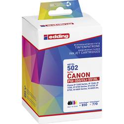 Edding Ink náhradní Canon PGI-550XL+CLI-551XL kompatibilní kombinované balení černá, foto černá, azurová, purppurová, žlutá EDD-502 18-502-01