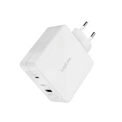 LogiLink PA0281 USB nabíječka, USB Power Delivery (USB-PD) , 1x USB A , 1x USB-C®, 100 W, Dodávka energie, bílá