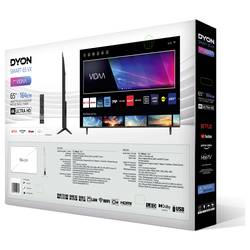 Dyon Smart 65 VX LED TV, 164 cm 65 palec, F (A - G), DVB-T2, DVB-C, DVB-S2, UHD, Smart TV, WLAN, CI+, černá