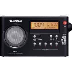 Sangean PR-D7 PR-D7-BK přenosné rádio, FM, AM, FM, funkce alarmu, černá