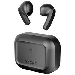 RYGHT MINO In Ear Headset Bluetooth® stereo černá Redukce šumu mikrofonu Indikátor nabití, headset, Nabíjecí pouzdro, dotykové ovládání