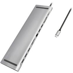 LogiLink UA0373 USB-C® dokovací stanice Vhodné pro značky (dokovací stanice pro notebook): univerzální napájení USB-C®, integrovaná čtečka karet