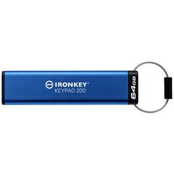 Kingston IronKey Keypad 200 USB flash disk Retail 64 GB modrá IKKP200/64GB USB 3.2 (Gen 1x1)