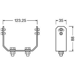 Osram Automotive držák LEDriving® Heavy Duty Mounting Kit PX LEDPWL ACC 102 (š x v x h) 123.25 x 88 x 35 mm