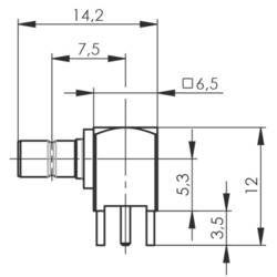 Telegärtner J01160A0591 100024863 SMB konektor zástrčka, zahnutá 50 Ω 1 ks