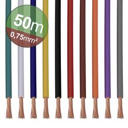 Quadrios 22CW005 Sortiment lanek, 1 x 0.75 mm², bílá, modrá, hnědá, oranžová, zelená, žlutá, šedá, fialová, černá, červená, 1 sada