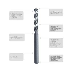 kwb 258710 HSS kovový spirálový vrták 11 mm Celková délka 142 mm M2 DIN 338 válcová stopka 1 ks