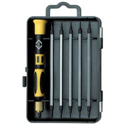 C.K neu pro elektroniku a jemnou mechaniku sada výměnných bitů 7dílná plochý, křížový PH, vnitřní šestihran (TX)