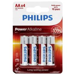 Philips Power LR6 tužková baterie AA alkalicko-manganová, 1.5 V, 4 ks