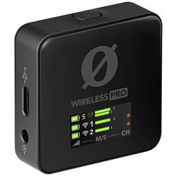 Rode Wireless PRO nasazovací sada bezdrátového mikrofonu Druh přenosu:Digital vč. kabelu, vč. svorky, vč. tašky, vč. ochrany proti větru Mikrofon TRRS