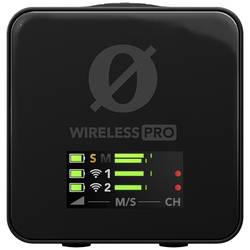 Rode Wireless PRO nasazovací sada bezdrátového mikrofonu Druh přenosu:Digital vč. kabelu, vč. svorky, vč. tašky, vč. ochrany proti větru Mikrofon TRRS