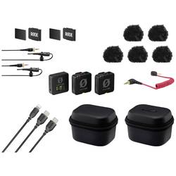 Rode Wireless PRO nasazovací sada bezdrátového mikrofonu Druh přenosu:Digital vč. kabelu, vč. svorky, vč. tašky, vč. ochrany proti větru Mikrofon TRRS