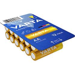Varta LONGLIFE AA Big Box 12 tužková baterie AA alkalicko-manganová, 2800 mAh, 1.5 V, 12 ks