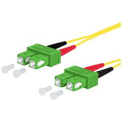 Metz Connect 151P1EAEA05E optické vlákno optické vlákno kabel 0.50 m žlutá [1x SC APC zástrčka - 1x SC APC zástrčka ] 9/125 µ Singlemode OS2