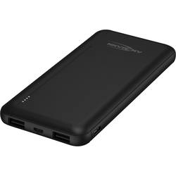 Ansmann PB212 powerbanka Li-Pol, 10000 mAh, Smart IC, microUSB, USB-C®, USB, černá, Indikátor stavu