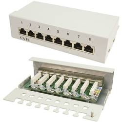 LogiLink NP0016A 8 portů síťový patch box CAT 6 1 U šedá osazený