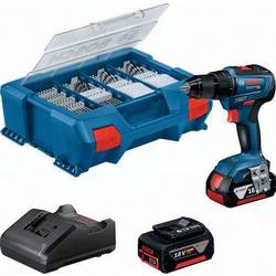 Bosch Professional GSR 18V-55 aku vrtací šroubovák, 18 V, 4.0 Ah Li-Ion vč. 2x aku, vč. nabíječky, vč. příslušenství, bezkartáčové, 06019H5209