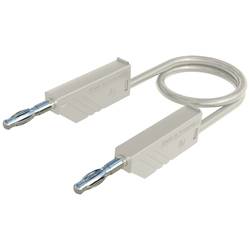 SKS Hirschmann MLN 100/2,5 WS měřicí kabel lamelová zástrčka 4 mm lamelová zástrčka 4 mm 1.00 m bílá 1 ks
