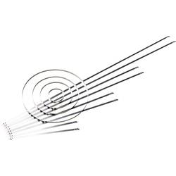 HellermannTyton 111-01549, MST200S, stahovací pásky, 5.90 mm, 207 mm, stříbrná, s kuličkovým uzávěrem, žárově stabilizované , 1 ks