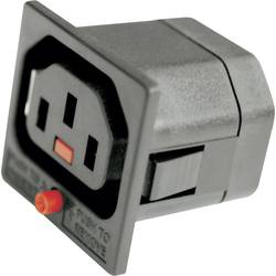 Kash 720210 IEC zástrčka C13/C14 zásuvka, vestavná vertikální Počet kontaktů: 2 + PE 10 A černá 1 ks