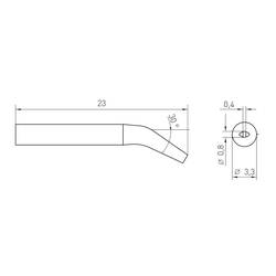 Weller RTM 008 S X MS pájecí hrot dlátový, zahnutý Velikost hrotů 0.8 mm Délka hrotů 23 mm Obsah 1 ks