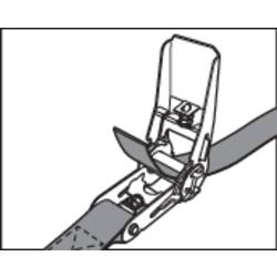 TOOLCRAFT upínací popruh se sponou Přivazovací únosnost napřímo (LC)=125 daN (d x š) 5 m x 25 mm upínací zámek