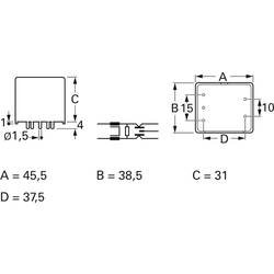Eichhoff F012-011/010, F012-011/010 odrušovací filtr, 110 V/AC, 250 V/AC, 4 A, 2 mH