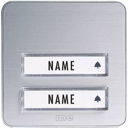 m-e modern-electronics KTA-2 A/S deska zvonku se jmenovkou 2násobný stříbrná 12 V/1 A